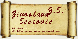 Živoslava Šestović vizit kartica